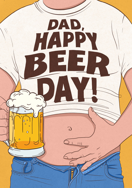 Father's Day Happy Beer Card