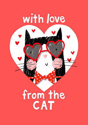 With Love From the Cat Valentine's Day Card