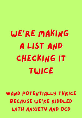Checking it Twice Christmas Card