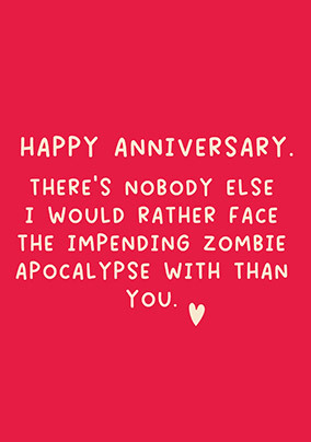 Zombie Anniversary Card