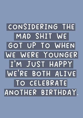 Both Alive to Celebrate Birthday Card | Funky Pigeon