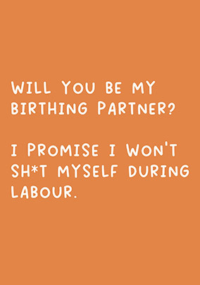 Will You Be My Birthing Partner Card