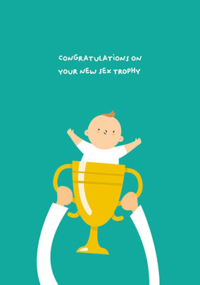 Congratulations on Your New Trophy New Baby Card