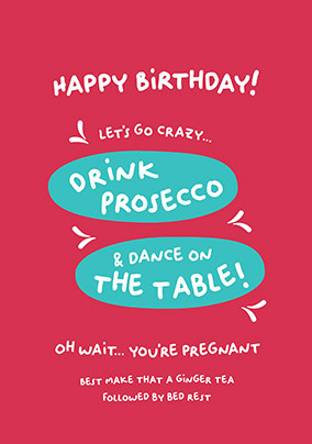 Happy Birthday Pregnancy Card