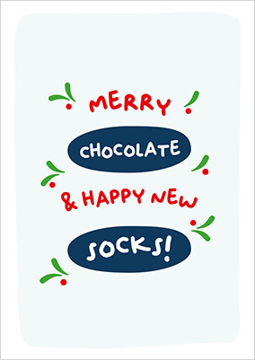 Merry Chocolate Christmas Card