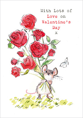 Lots of Love Cute Mouse Valentine's Day Card