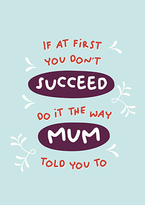 The Way Mum Told You Mothers Day Card