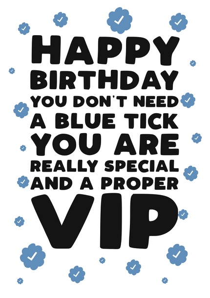 Proper VIP Birthday Card
