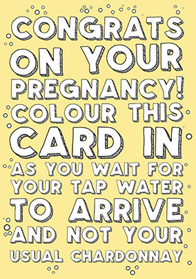 Tap Water New Baby Card