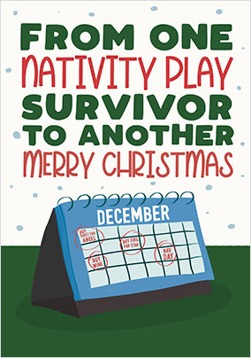 Nativity Survivor Christmas Card