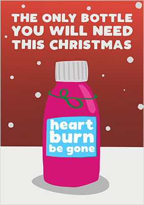 Heartburn Be Gone Christmas Card