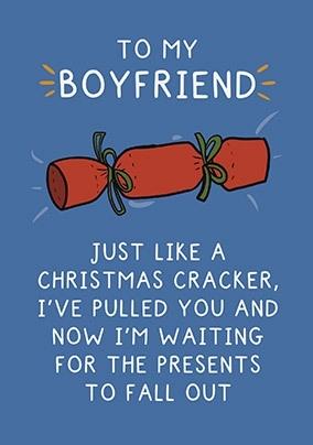 Boyfriend Christmas Cracker Card
