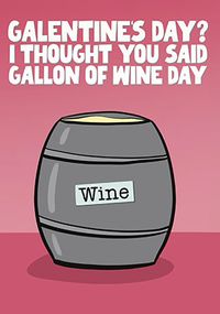 Tap to view Gallon of Wine Valentine's Day Card