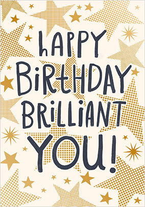 Happy Birthday Brilliant You Starry Card