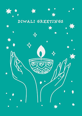 Diwali Greetings Green Card