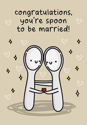 Spoon To Be Married Engagement Card