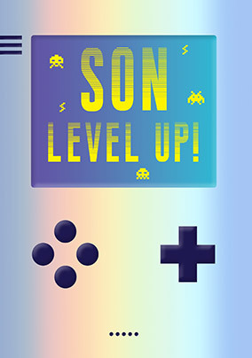 Son Level Up Gaming Birthday Card