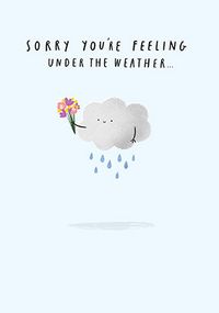 Tap to view Under the Weather Cute Cloud Get Well Card