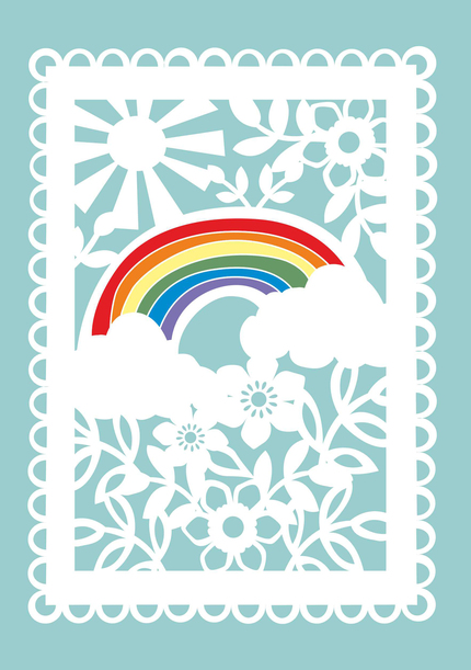 Lacy Rainbow Card