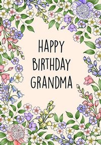 Tap to view Floral Grandma Birthday Card