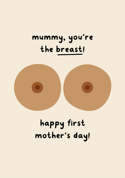 Mummy the Breast Mother's Day Card