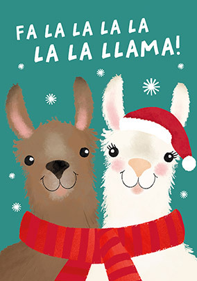 Fa La La La La La La Llama Christmas Card