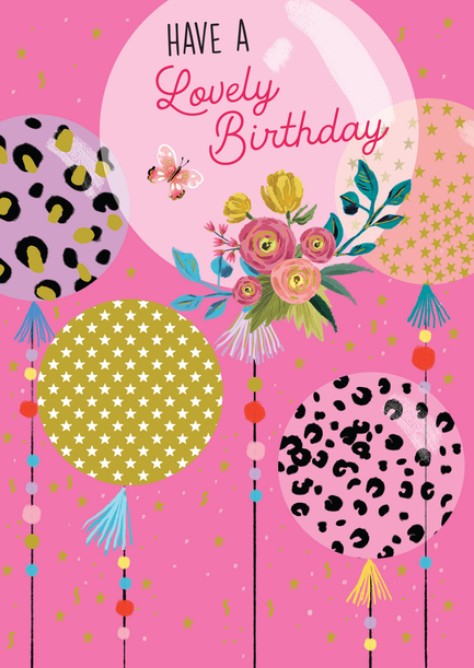 Birthday Patterned Balloons Card