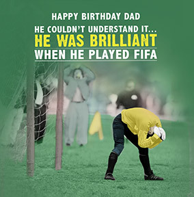 Dad Footie Birthday Card