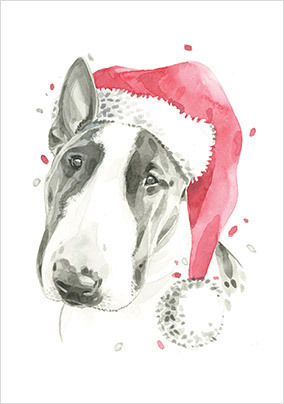 Bull Terrier Christmas Card