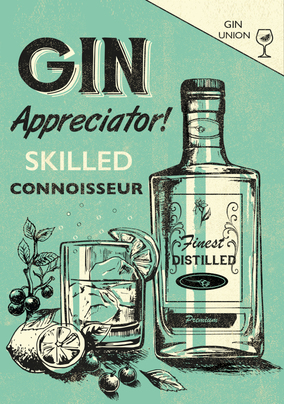 Gin Appreciator Birthday Card