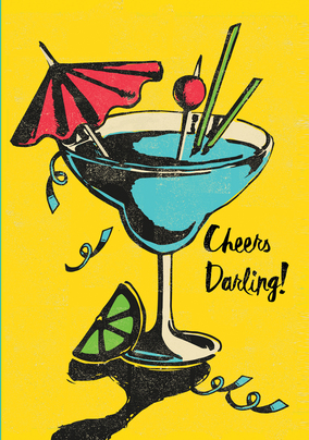 Cheers Darling Pina Colada Card