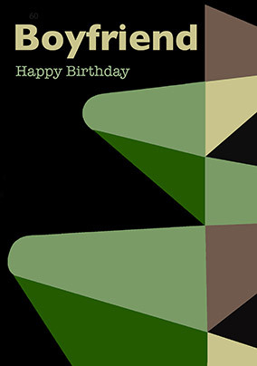 Boyfriend Modern Birthday Card