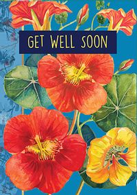 Tap to view Get Well Orange and Yellow Flowers Card