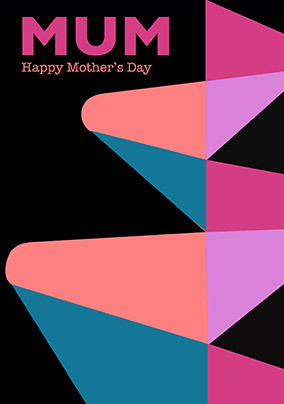 Mum Modern Shapes Mother's Day Card