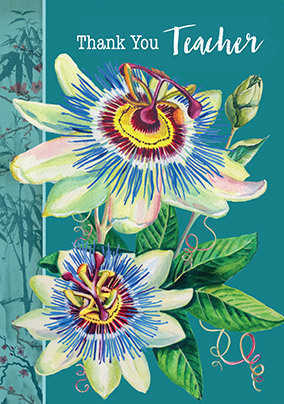 Passion Flower Teacher Card
