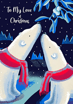 My Love Polar Bears Christmas Card