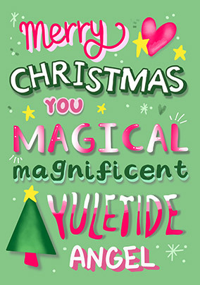 Magnificent Yuletide Angel Christmas Card