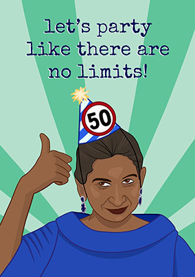 No Limits 50 Funny Card