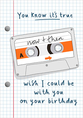 Wish I Could Be With You Birthday Card