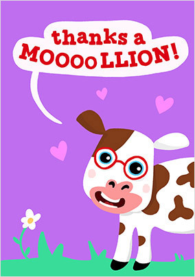 Thank You Moooooillion Card