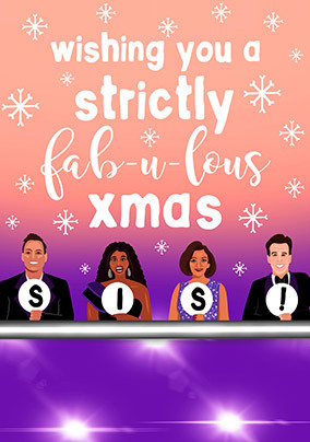 Strictly Fab-u-lous Sis Christmas Card