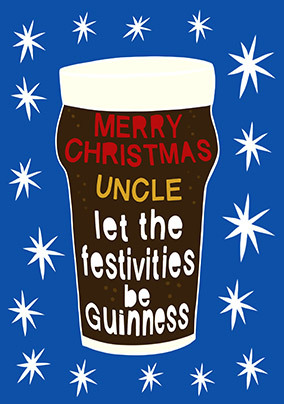 Uncle Alcoholic Festivities Christmas Card