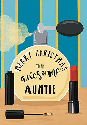To My Awesome Auntie Christmas Card