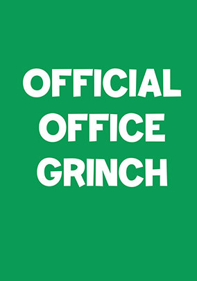 Official Office Grinch Spoof Christmas Card