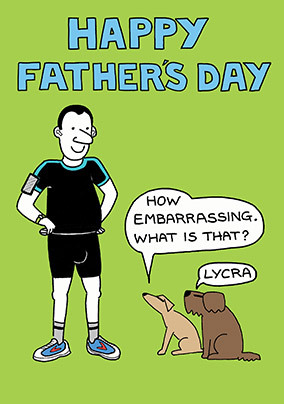 Runneing Lycra Father's Day Card