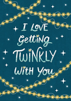 Twinkly With You Christmas Card