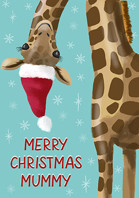 Mummy Giraffe Christmas Card