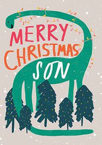 Tap to view Dinosaur Merry Christmas Son Card