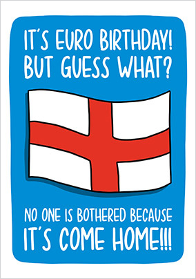 England's Come Home Birthday Card