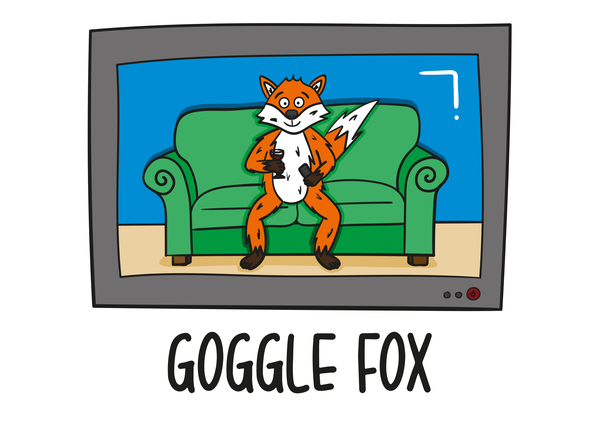 Goggle Fox Funny Spoof Card